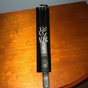 Black bracelet with accent piece